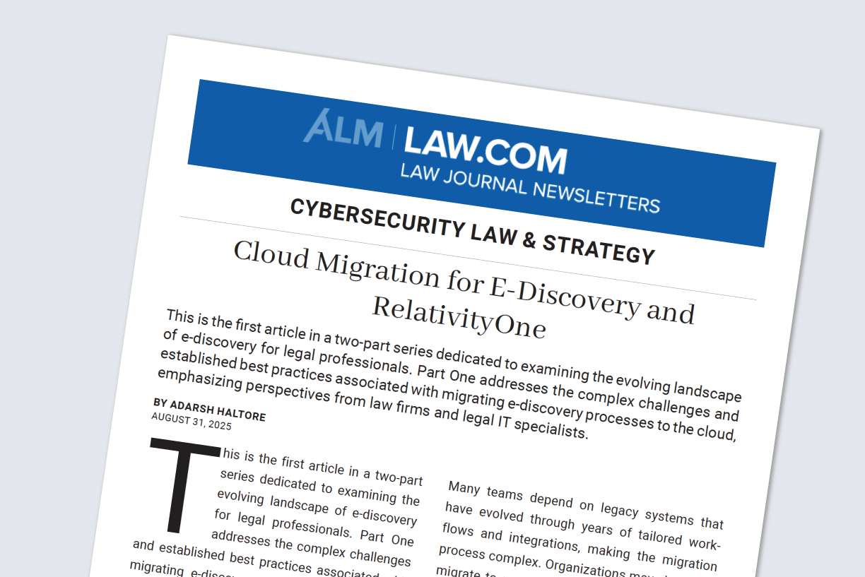 ProSearch Cloud Migration and RelativityOne