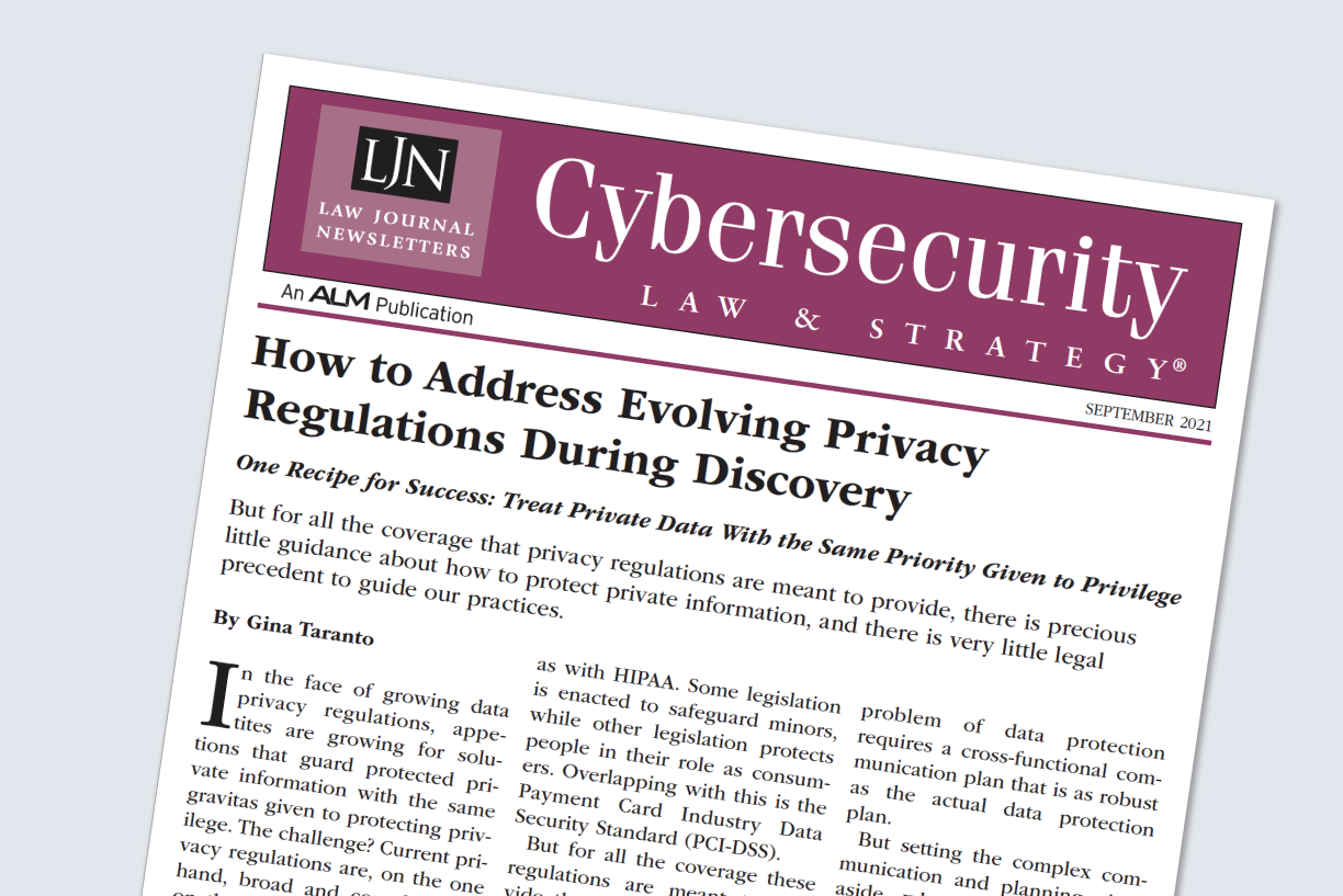 How to address Evolving Privacy Regulations During eDiscovery